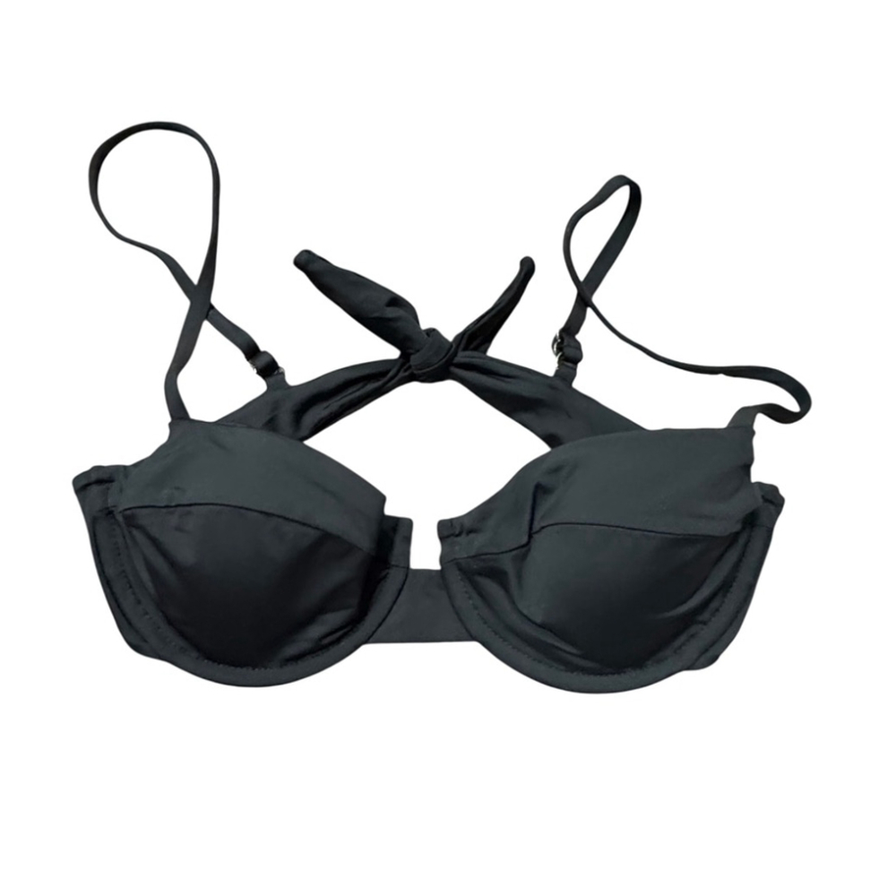 Dippin Daisy's Black Bikini Top S, Gigi, molded, underwire, adjustable straps - Picture 3 of 8